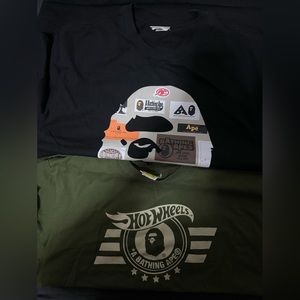 2 a bathing ape shirts